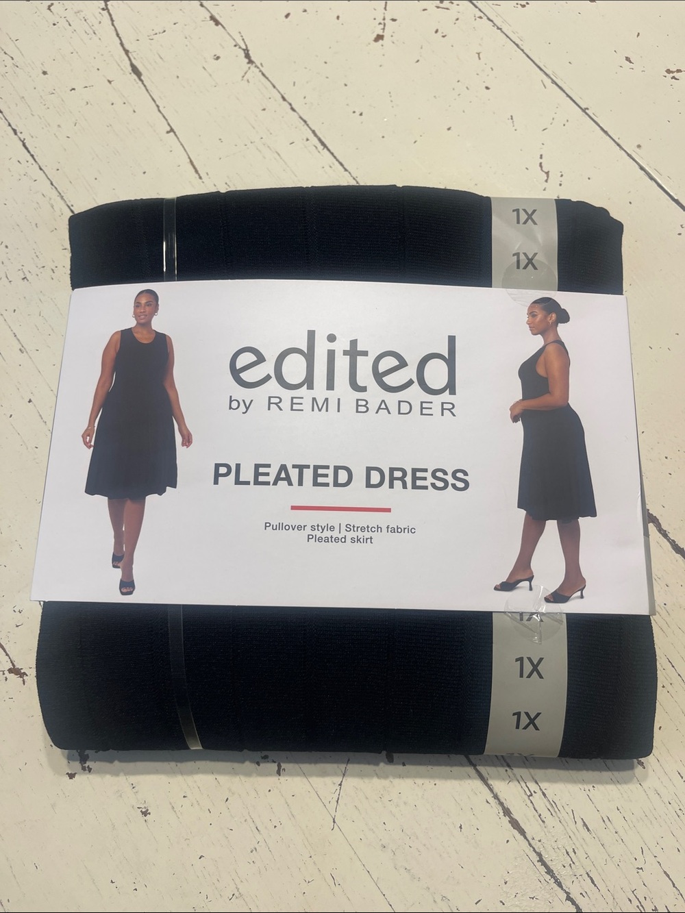 edited by REMI BADER Black Pleated Midi Dress - 1X
